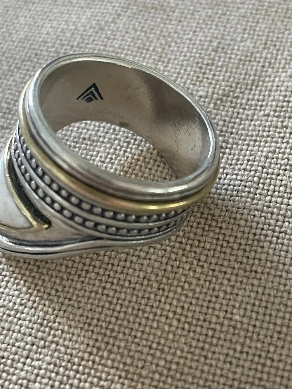 Silpada sterling brass, howlite ring - Picture 4 of 6